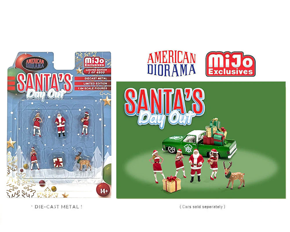 American Diorama 1/64 Figures Set - Santa’s Day Out - MIJO Exclusives