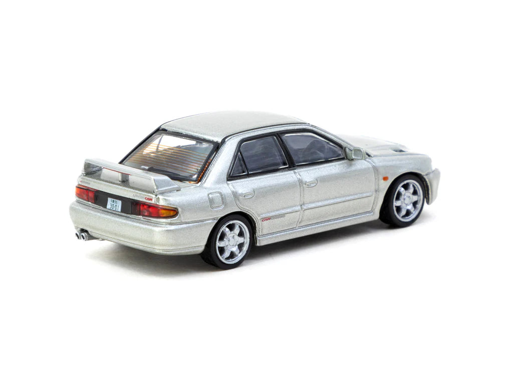 Tarmac Works 1/64 Mitsubishi Lancer GSR Evolution Silver Special Edition with Tarmac Cards - GLOBAL64