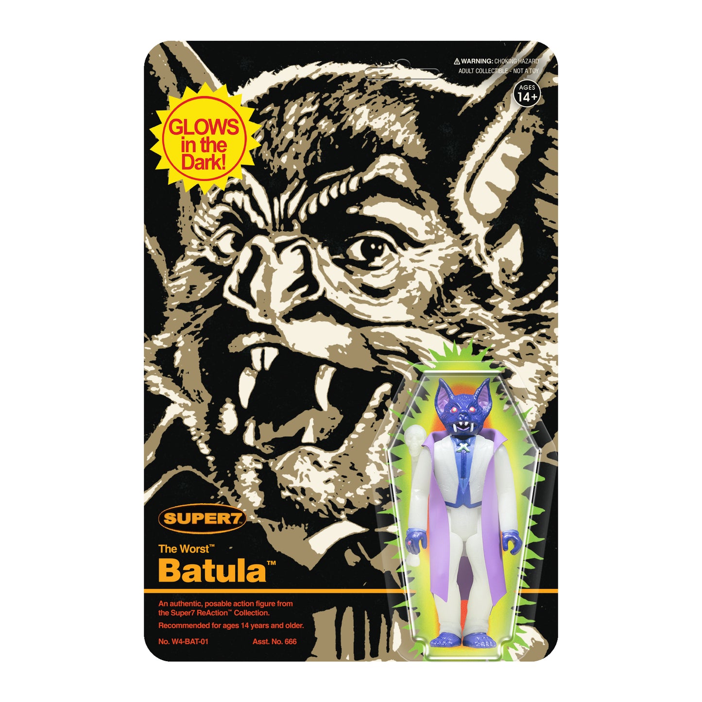 Super7 - THE WORST REACTION WAVE 1 - BATULA (MONSTER GLOW)