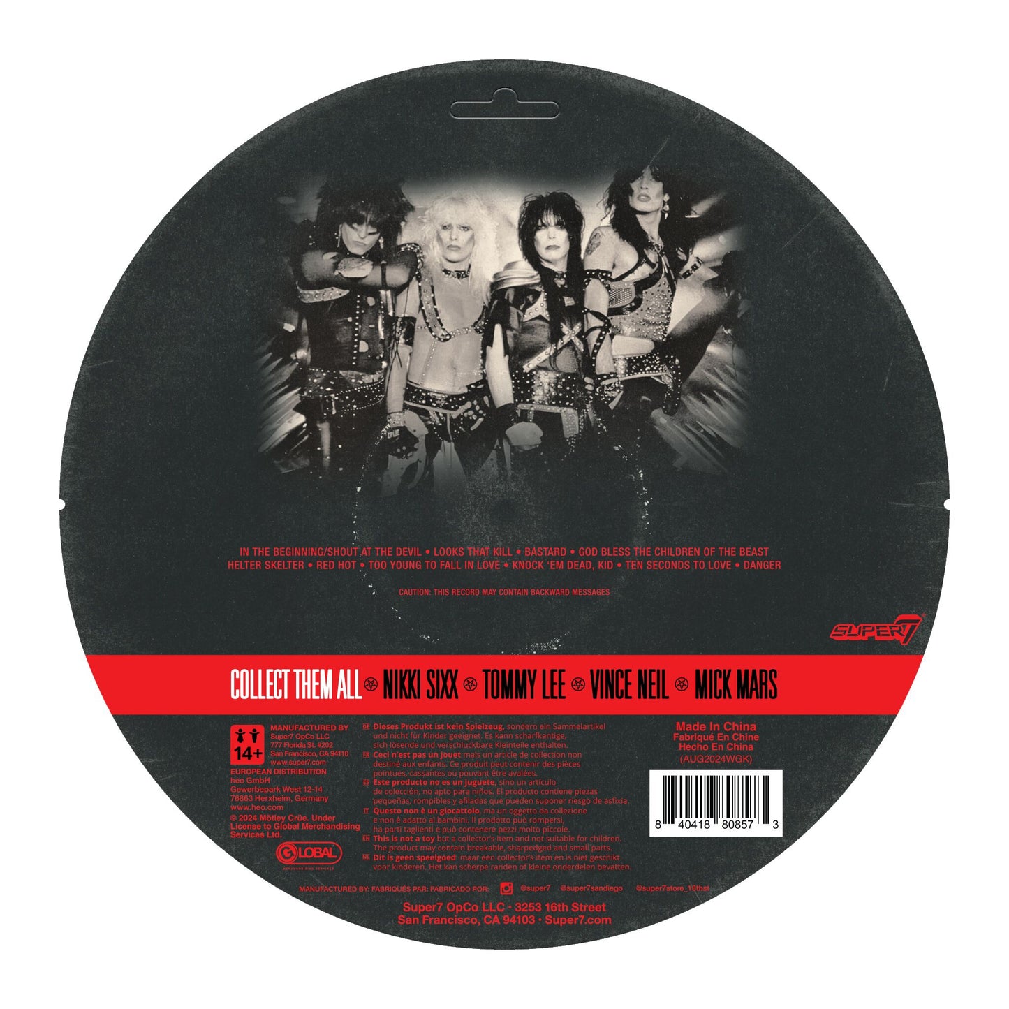 Super7 - MOTLEY CRUE REACTION FIGURES WAVE 02 - TOMMY LEE (SHOUT AT THE DEVIL - BLACK & WHITE)