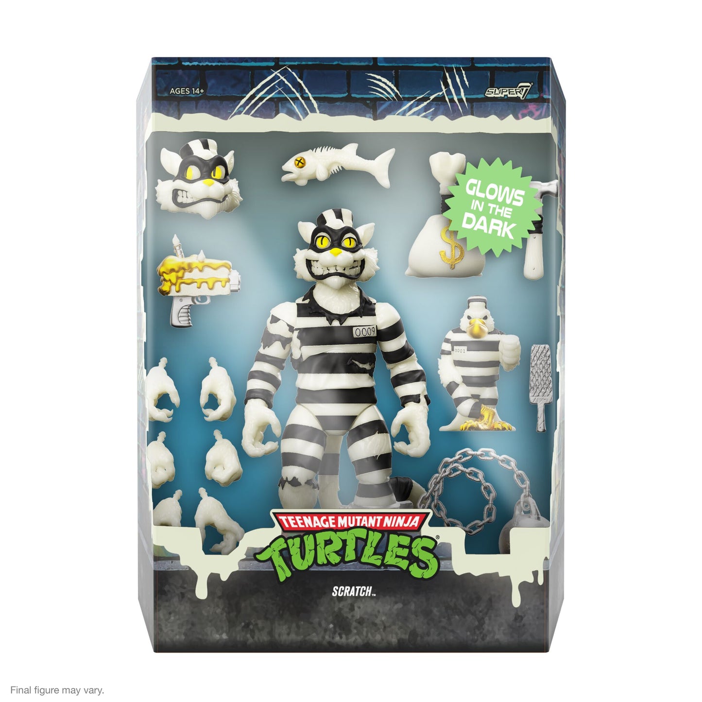 Super7 - TEENAGE MUTANT NINJA TURTLES ULTIMATES! - SCRATCH CAT (GLOW)