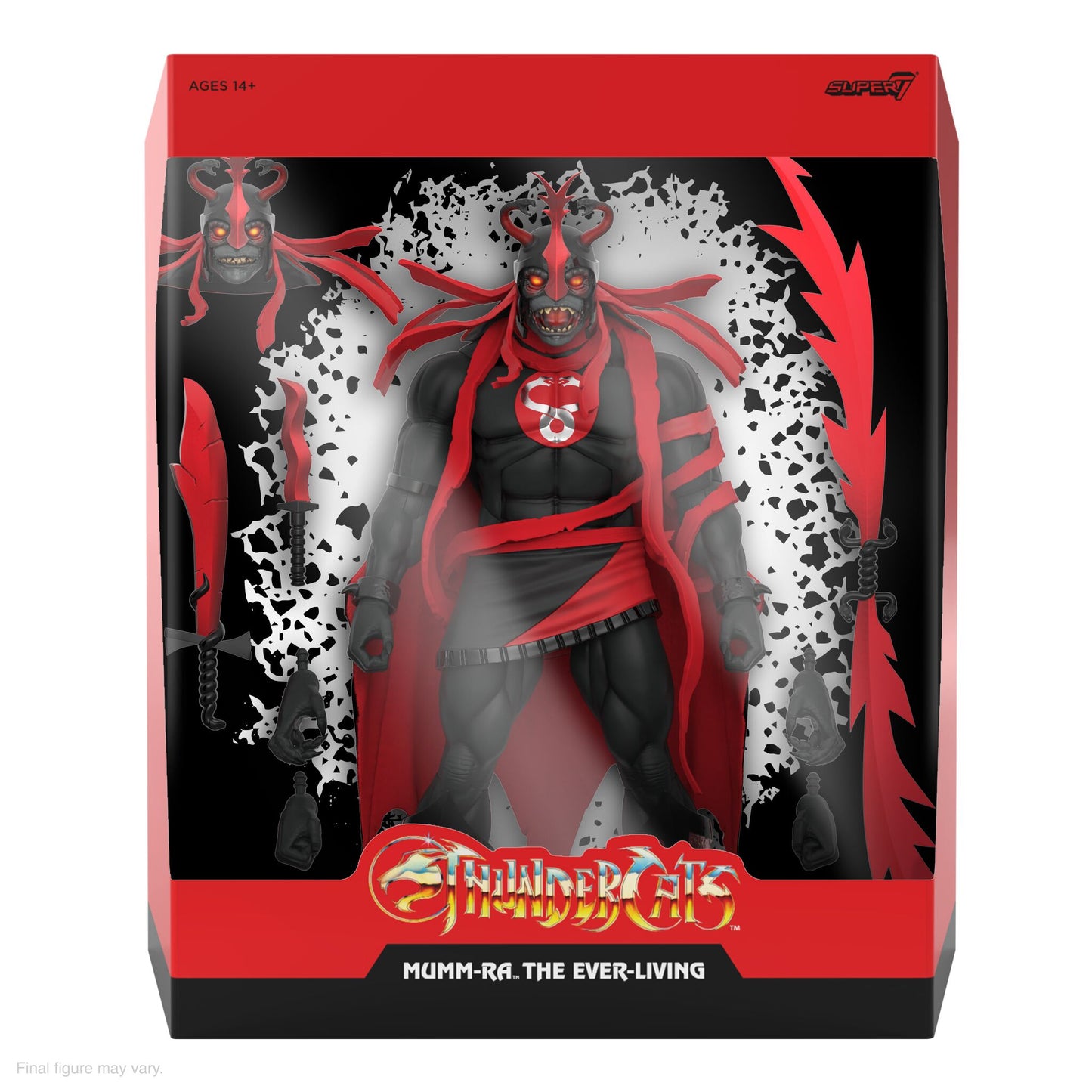 Super7 - THUNDERCATS ULTIMATES! - MUMM-RA THE EVER LIVING (BLACK / RED)