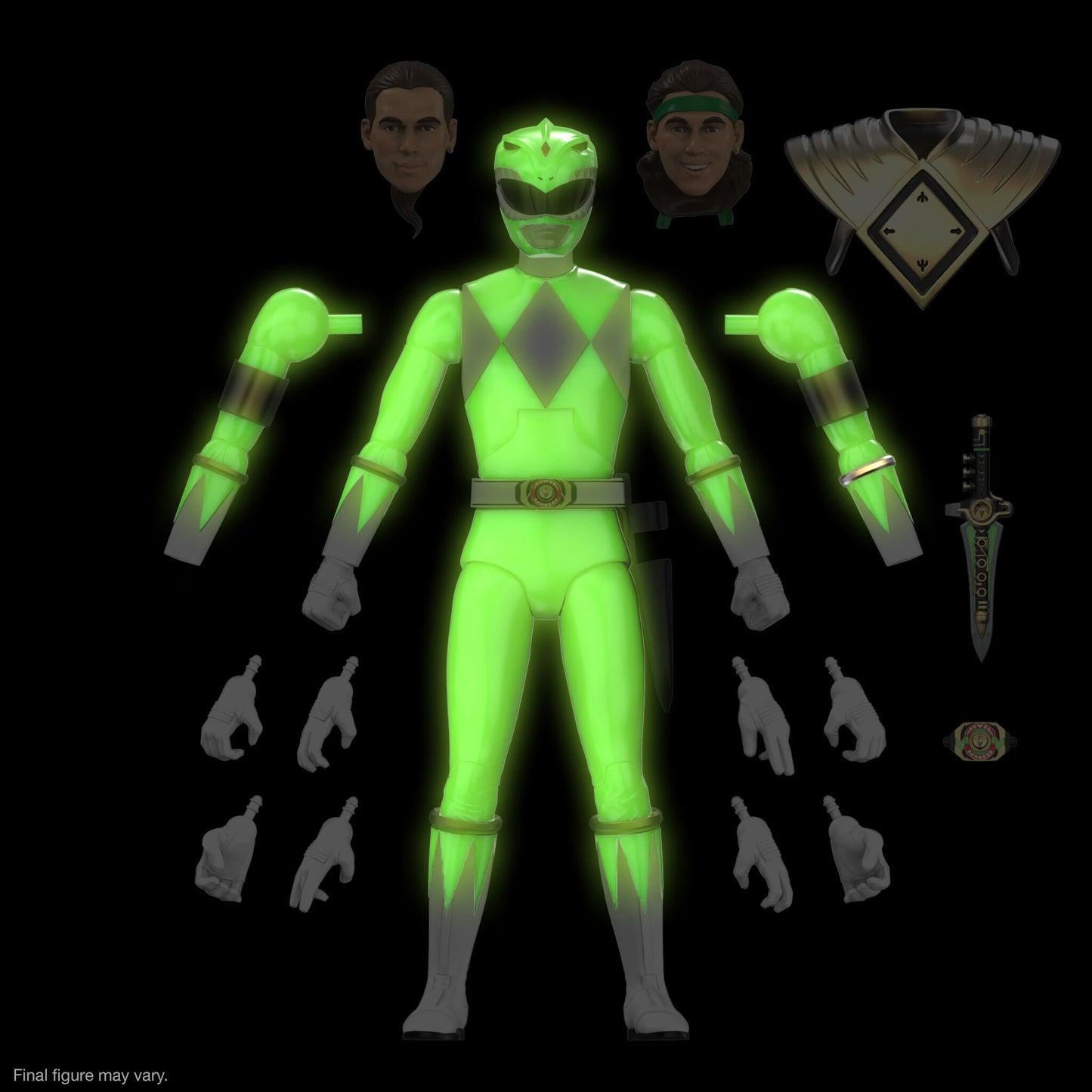 Super7 - MIGHTY MORPHIN POWER RANGERS ULTIMATES! WAVE 05 - GREEN RANGER (GLOW)