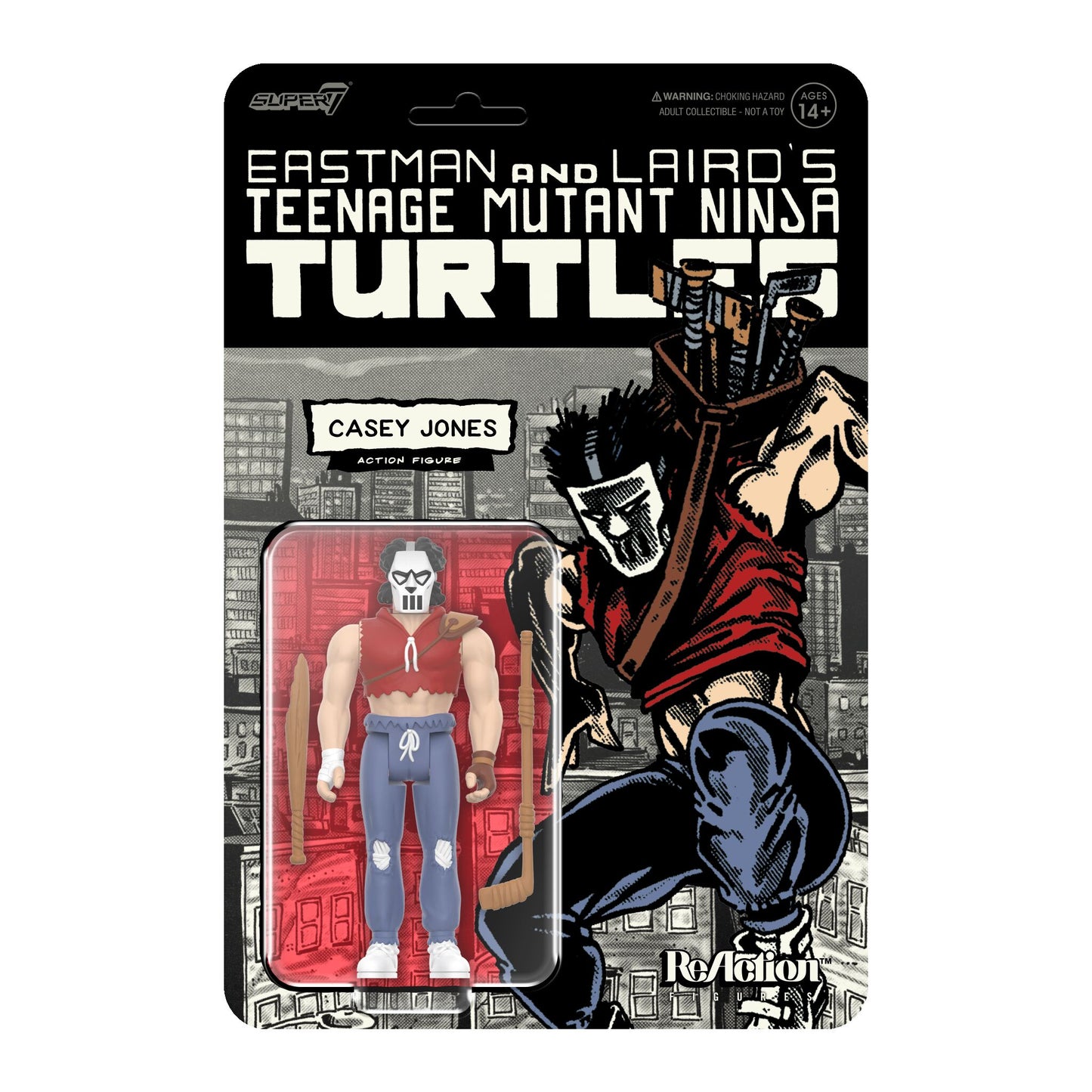 Super7 - TEENAGE MUTANT NINJA TURTLES REACTION FIGURES WAVE 11 - CASEY JONES (COMIC COLOR)