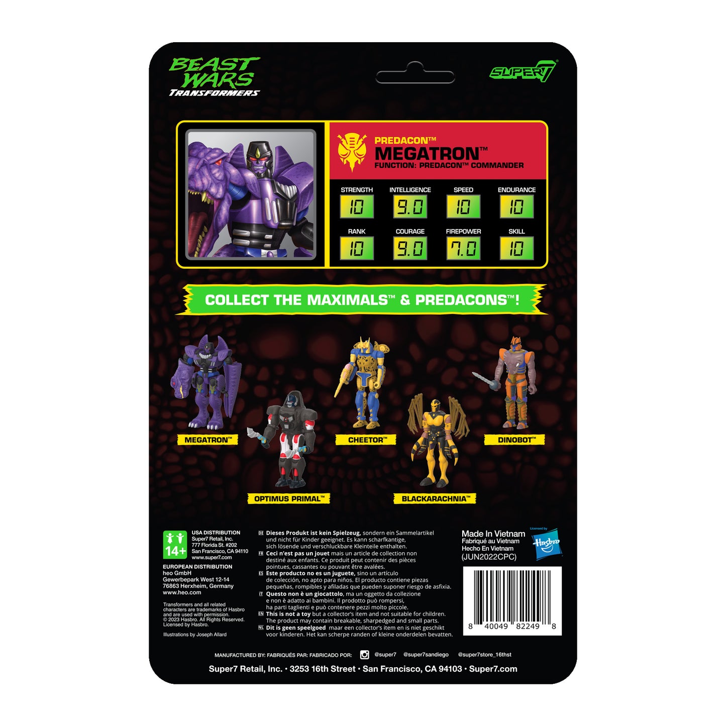 Super7 - TRANSFORMERS REACTION WAVE 7 BEAST WARS - MEGATRON