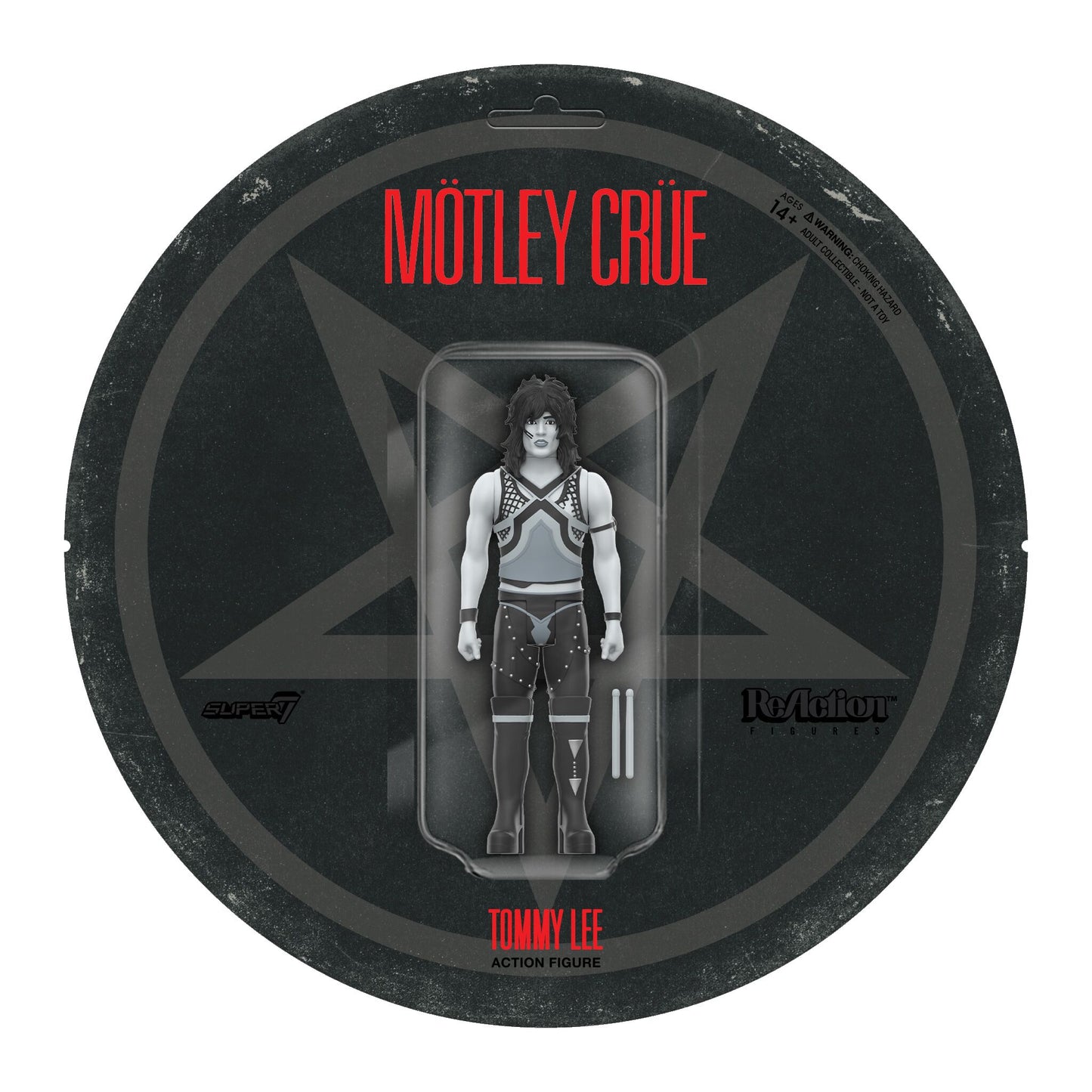 Super7 - MOTLEY CRUE REACTION FIGURES WAVE 02 - TOMMY LEE (SHOUT AT THE DEVIL - BLACK & WHITE)