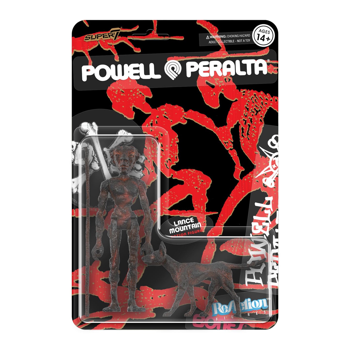 Super7 - POWELL-PERALTA REACTION FIGURE WAVE 3 - LANCE MOUNTAIN (LAVA ROCK)