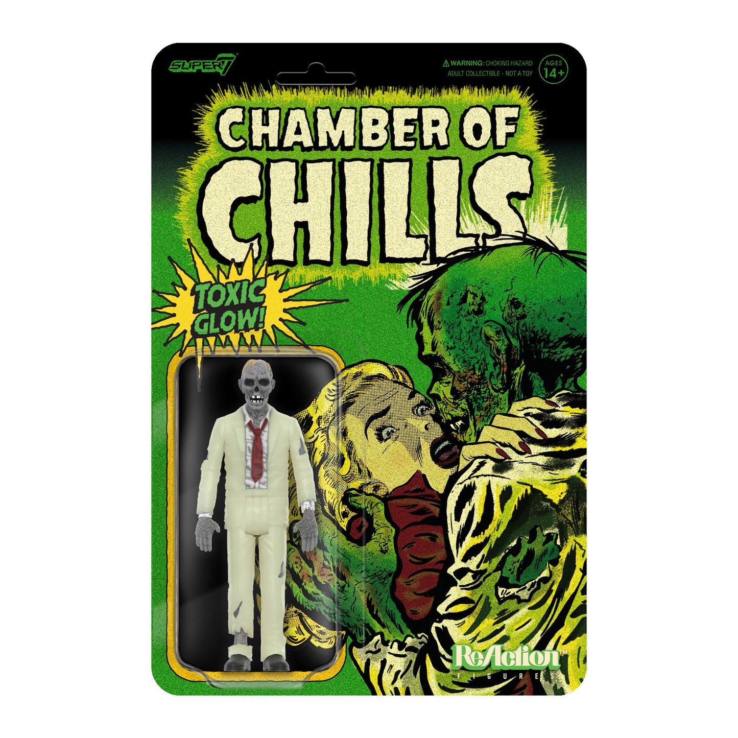 Super7 - PRE-CODE HORROR REACTION FIGURES WAVE 04 - CHAMBER OF CHILLS 23 - HEARTLESS ZOMBIE (GLOW)