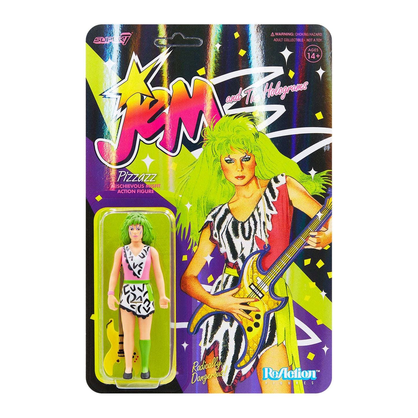 Super7 - JEM AND THE HOLOGRAMS REACTION FIGURE - PIZZAZZ