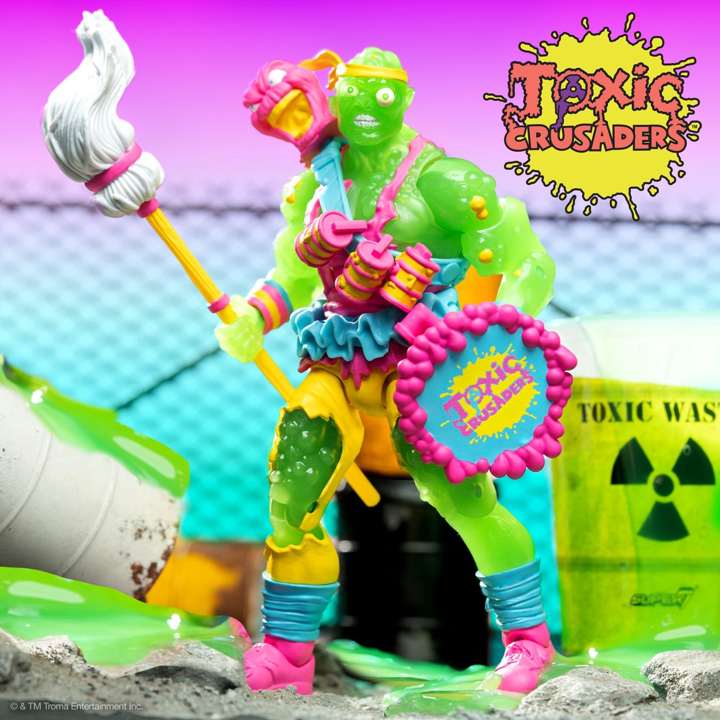 Super7 - TOXIC CRUSADER ULTIMATES! - TOXIE (SLIME - GLOW)