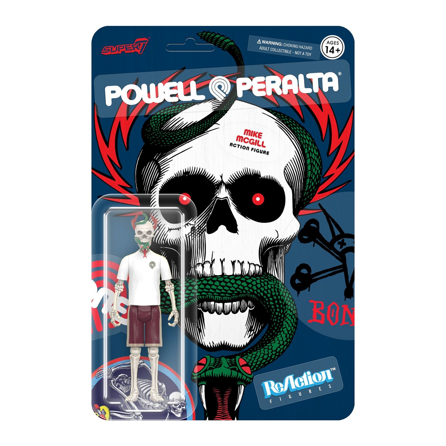 Super7 - POWELL-PERALTA REACTION FIGURES WAVE 05 - MIKE MCGILL (MT. TRASHMORE '85)