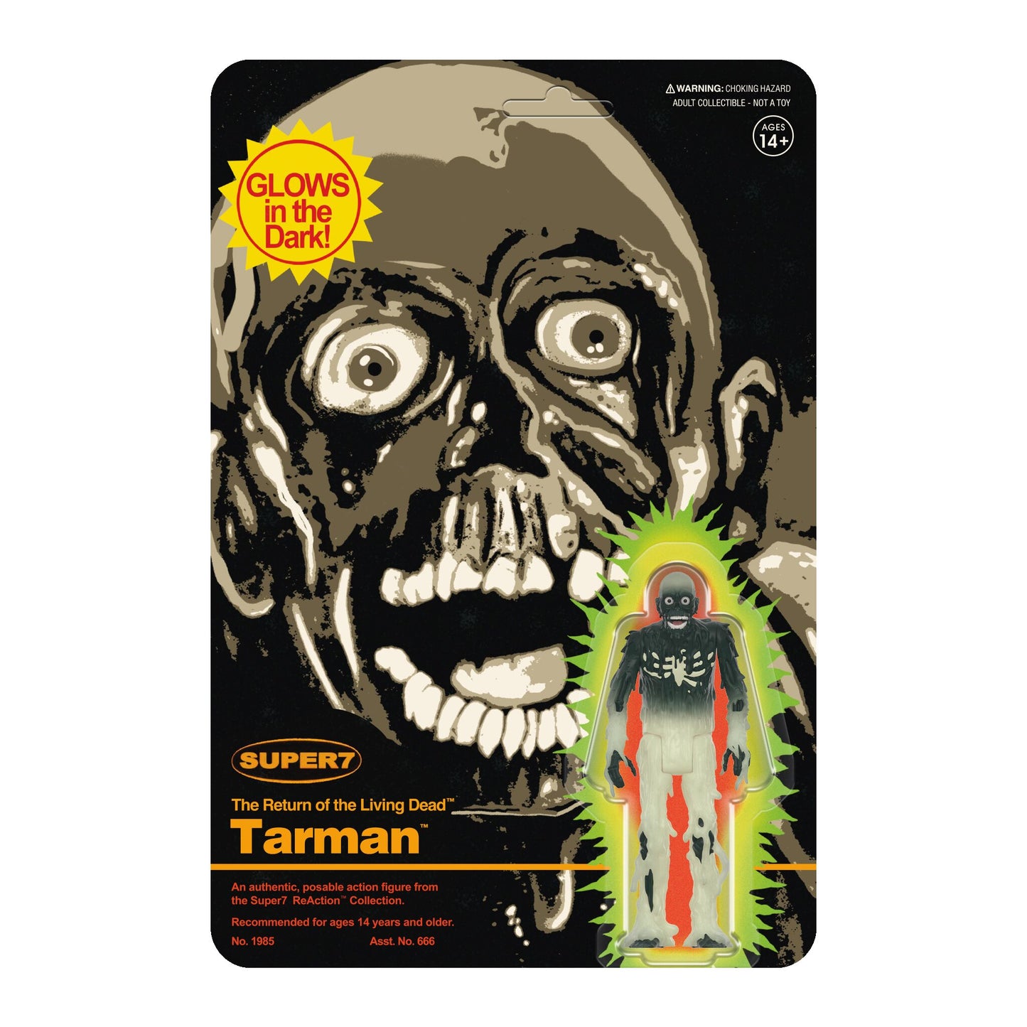 Super7 - RETURN OF THE LIVING DEAD REACTION FIGURES WAVE 04 - TARMAN (MONSTER GLOW)