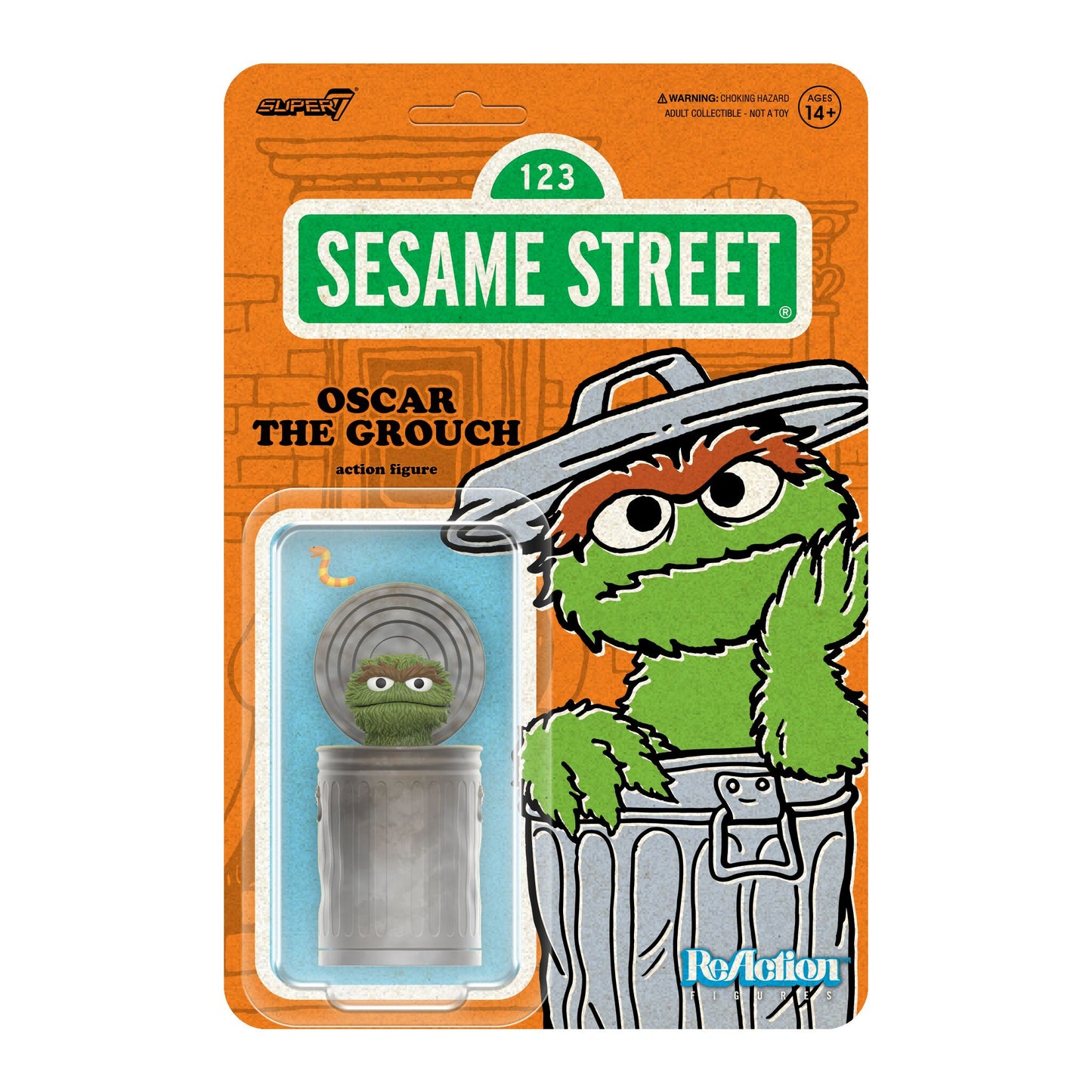 Super7 - SESAME STREET REACTION FIGURES WAVE 02 - OSCAR THE GROUCH
