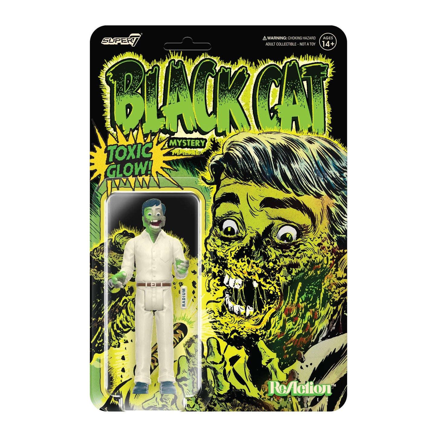 Super7 - PRE-CODE HORROR REACTION W3 - BLACK CAT MYSTERY - RADIUM MAN(GLOW)