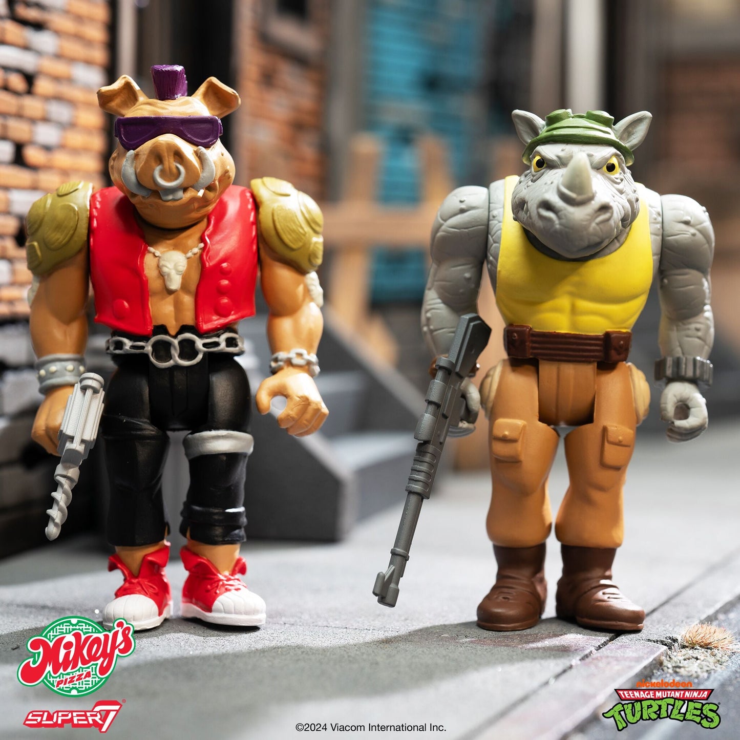 Super7 - TEENAGE MUTANT NINJA TURTLES REACTION FIGURES WAVE 10 - ROCKSTEADY (WEIRD PIZZA TO GO)