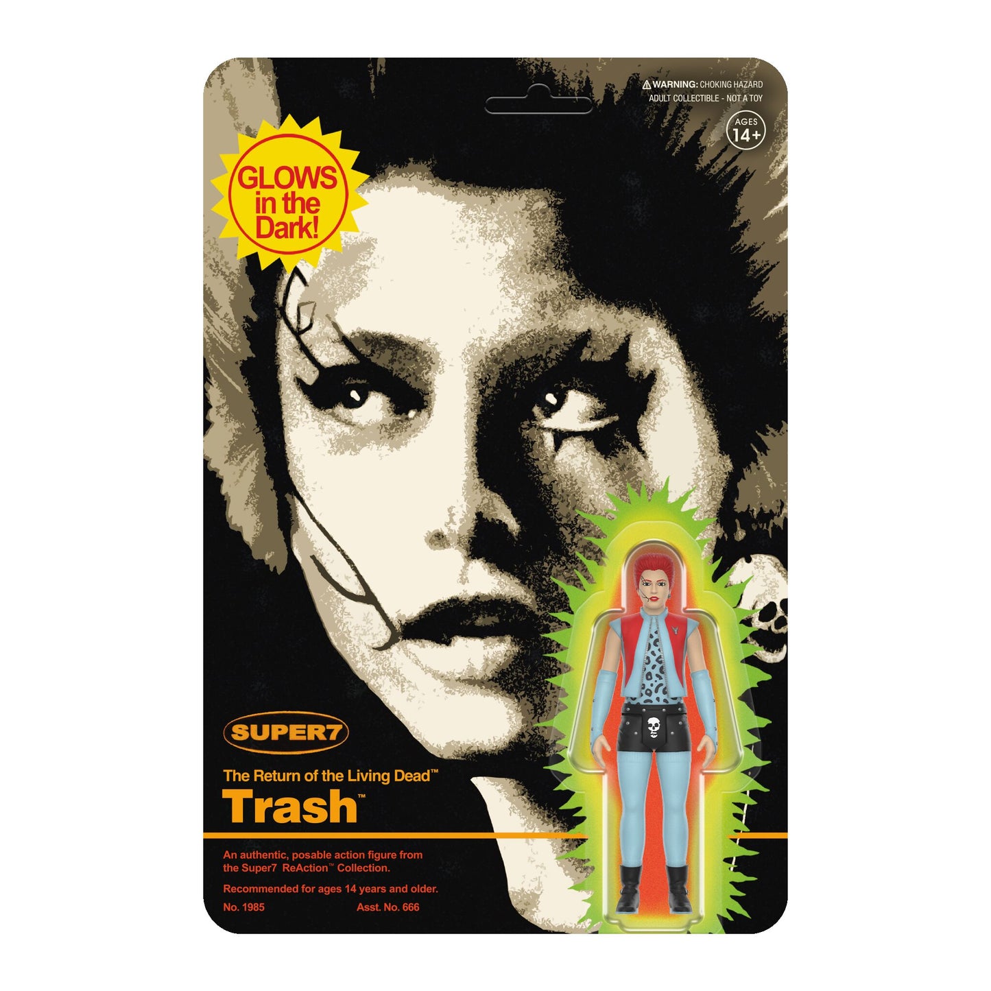 Super7 - RETURN OF THE LIVING DEAD REACTION FIGURES WAVE 04 - TRASH (MONSTER GLOW)