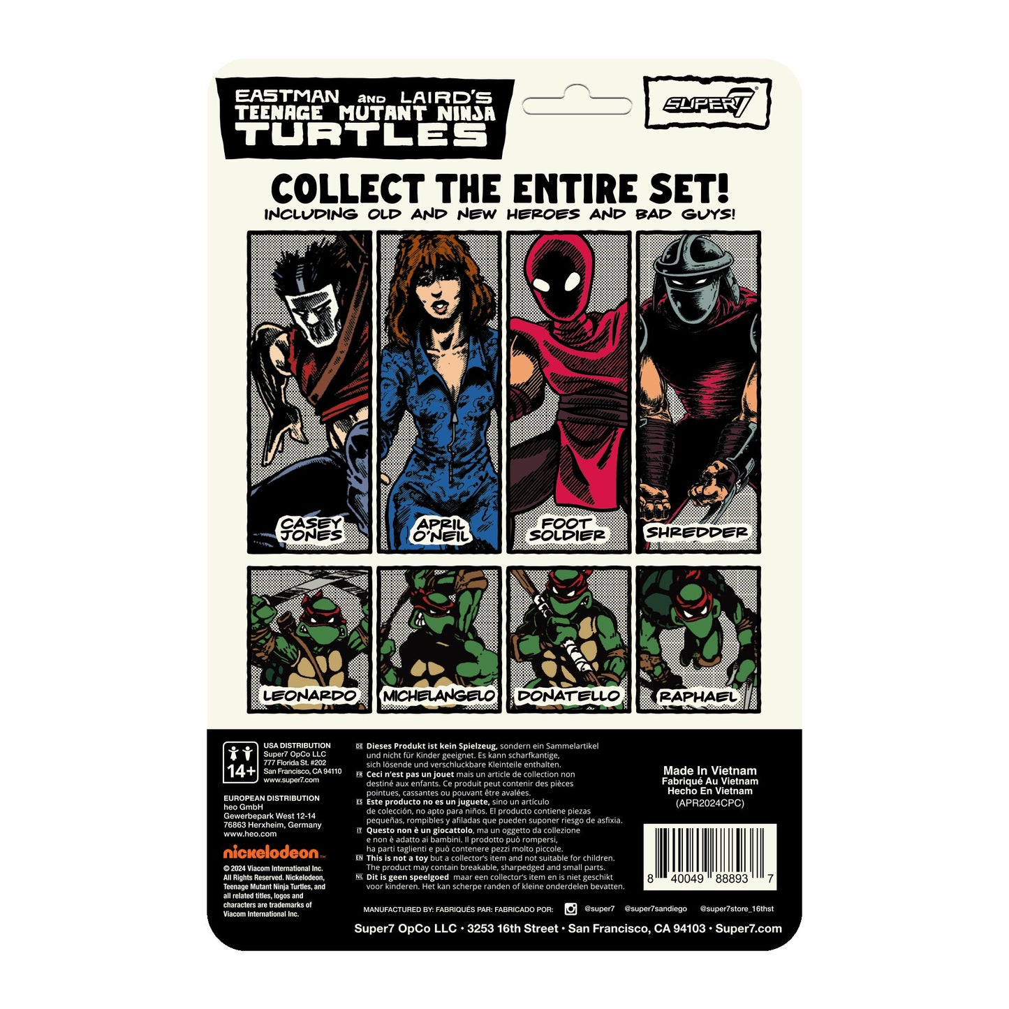 Super7 - TEENAGE MUTANT NINJA TURTLES REACTION FIGURES WAVE 11 - APRIL O'NEIL (COMIC COLOR)