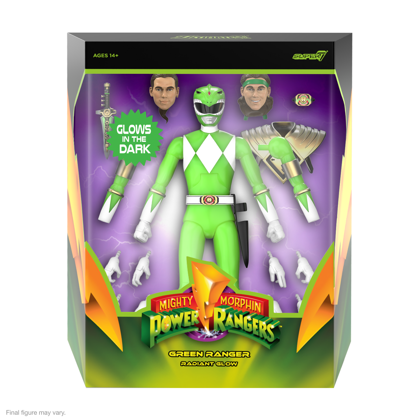 Super7 - MIGHTY MORPHIN POWER RANGERS ULTIMATES! WAVE 05 - GREEN RANGER (GLOW)