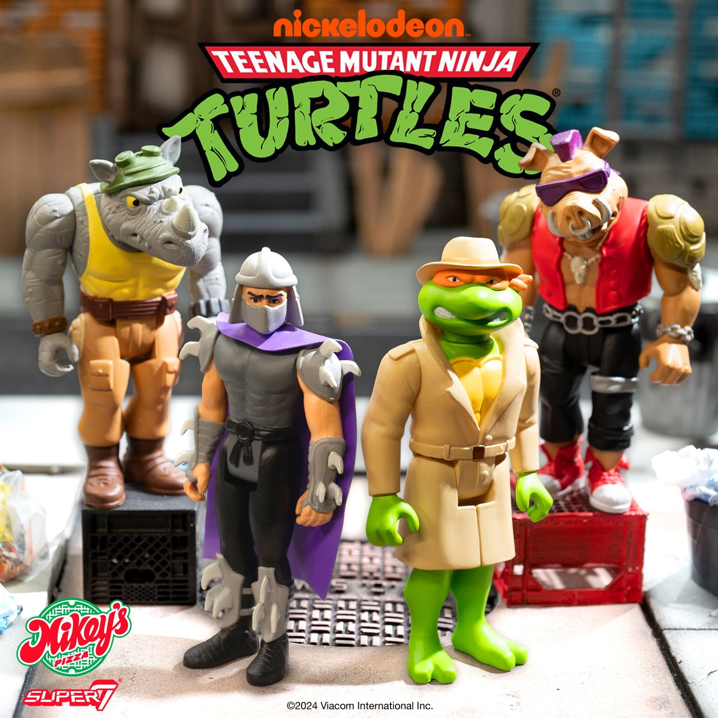 Super7 - TEENAGE MUTANT NINJA TURTLES REACTION FIGURES WAVE 10 - ROCKSTEADY (WEIRD PIZZA TO GO)