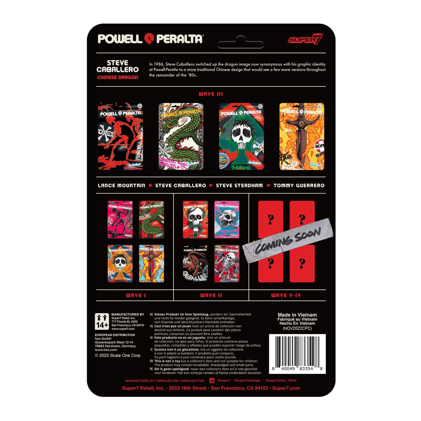 Super7 - POWELL-PERALTA REACTION FIGURE WAVE 3 - STEVE CABALLERO (CHINESE DRAGON)