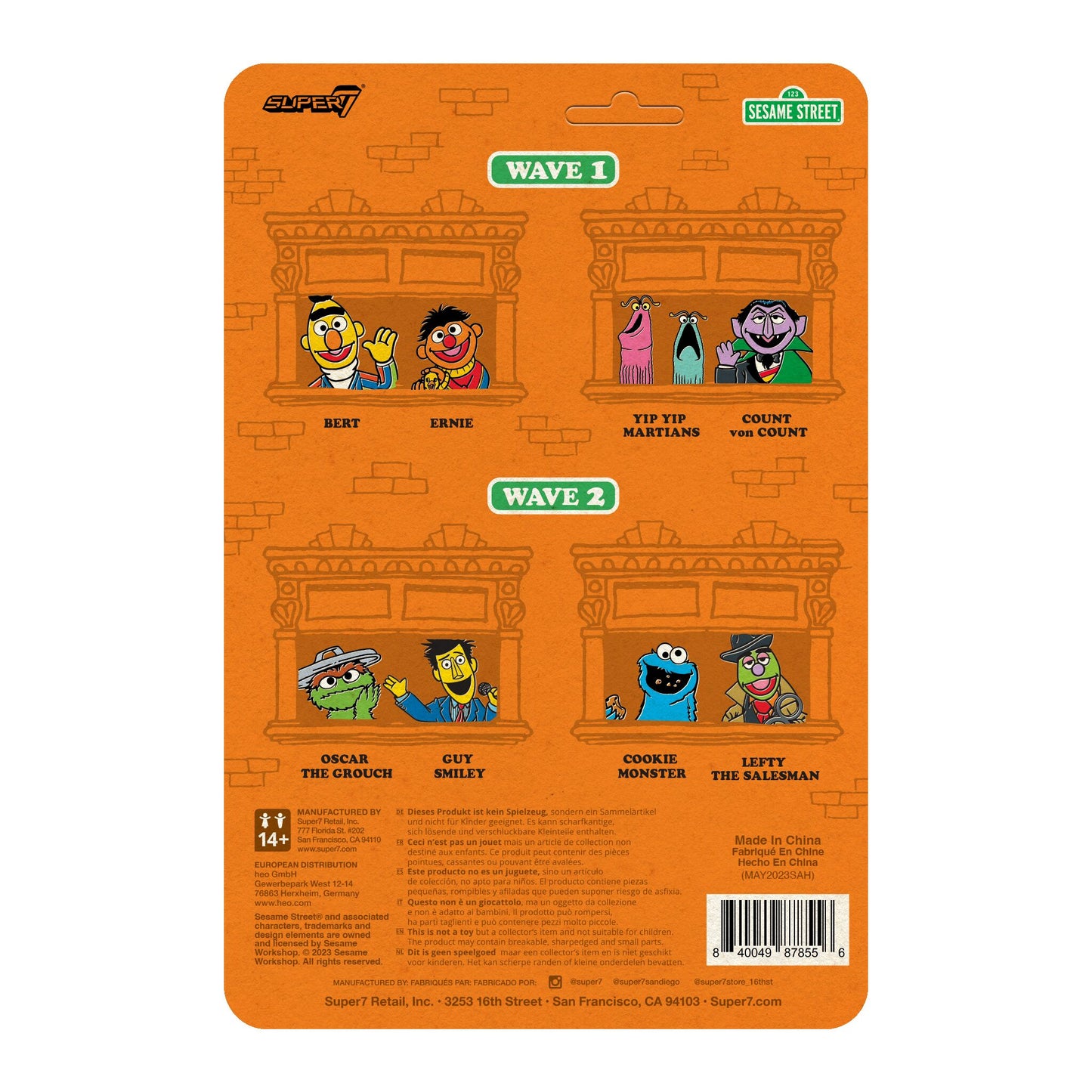 Super7 - SESAME STREET REACTION FIGURES WAVE 02 - OSCAR THE GROUCH