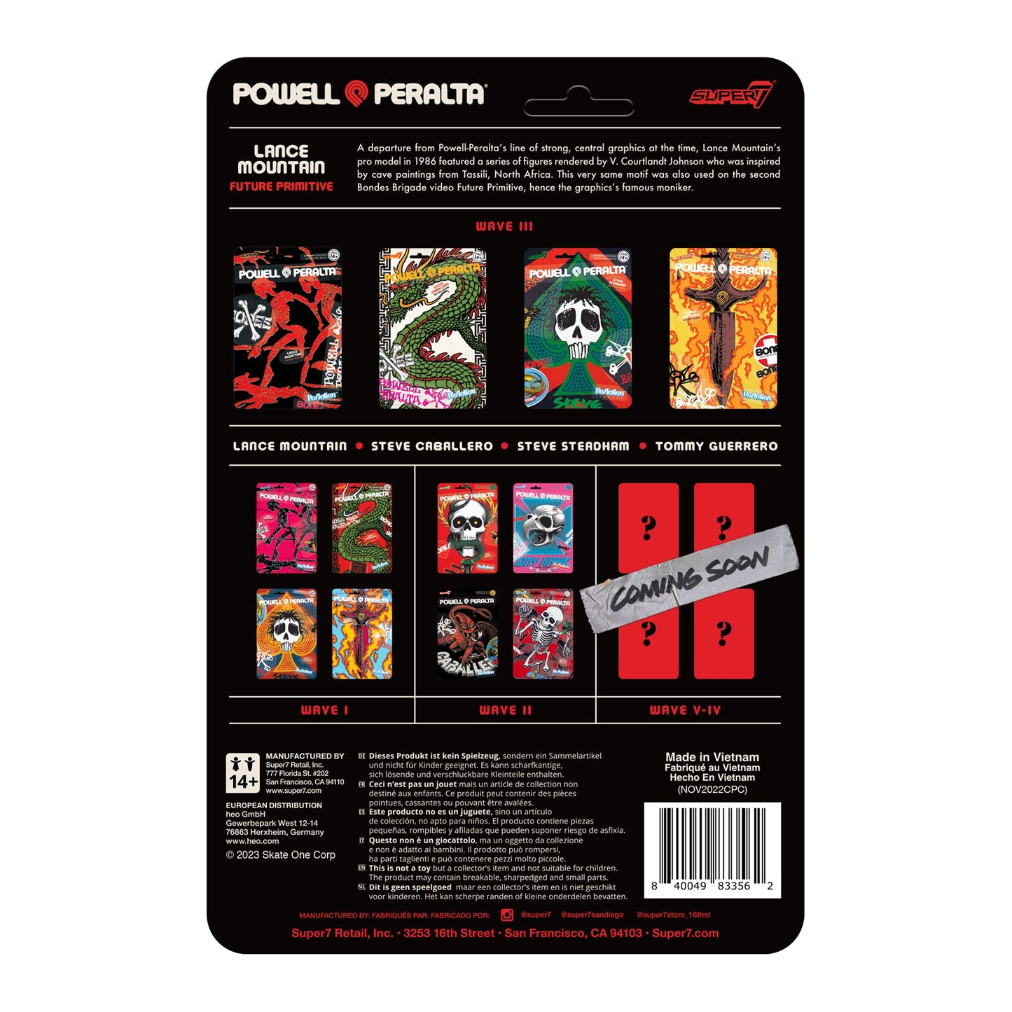 Super7 - POWELL-PERALTA REACTION FIGURE WAVE 3 - LANCE MOUNTAIN (LAVA ROCK)