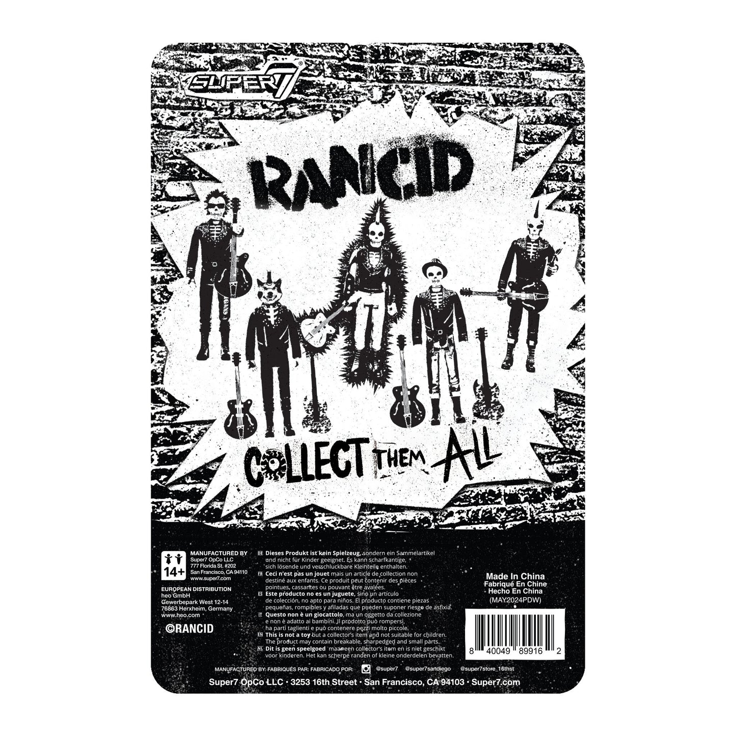 Super7 - RANCID REACTION FIGURES WAVE 05 - SKELETIM (TIME BOMB)