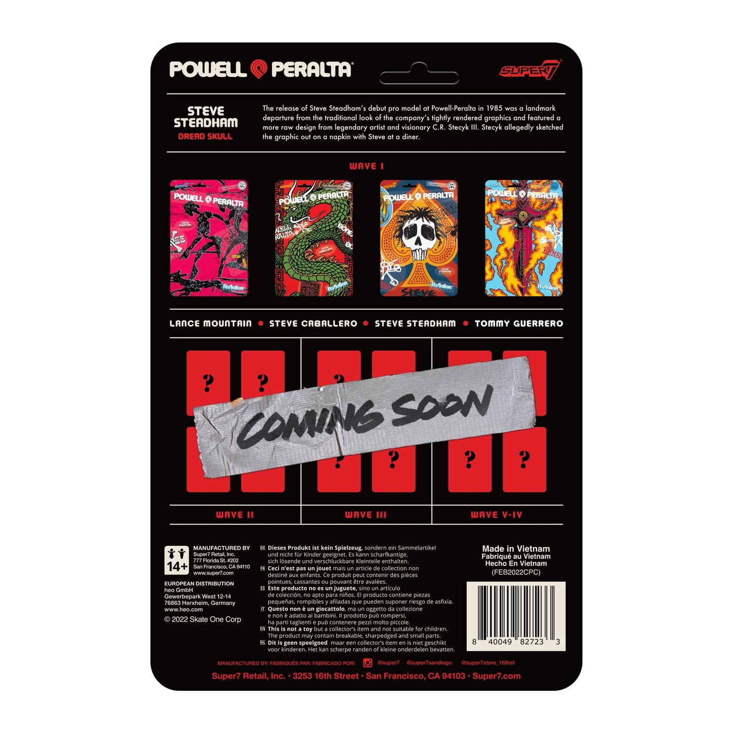 Super7 - POWELL-PERALTA REACTION FIGURE WAVE 1 - STEVE STEADHAM