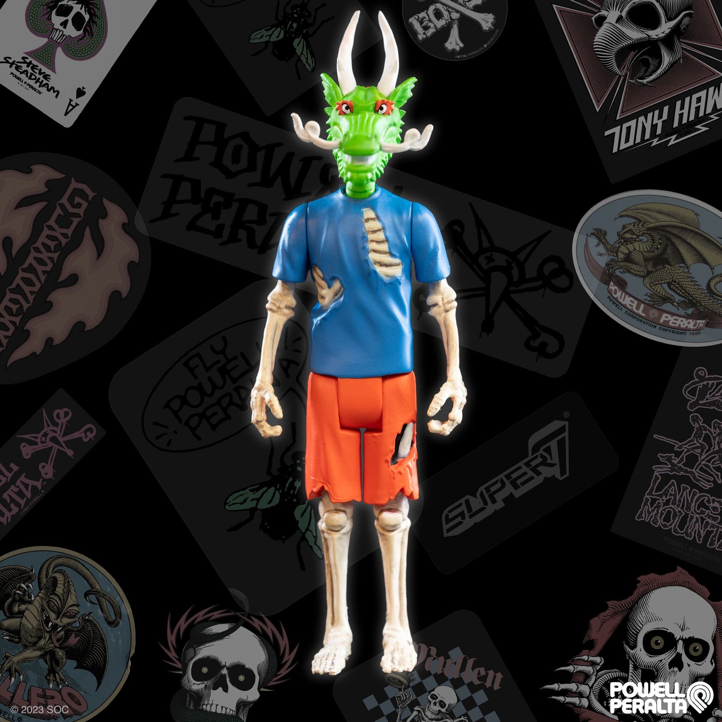 Super7 - POWELL-PERALTA REACTION FIGURE WAVE 3 - STEVE CABALLERO (CHINESE DRAGON)