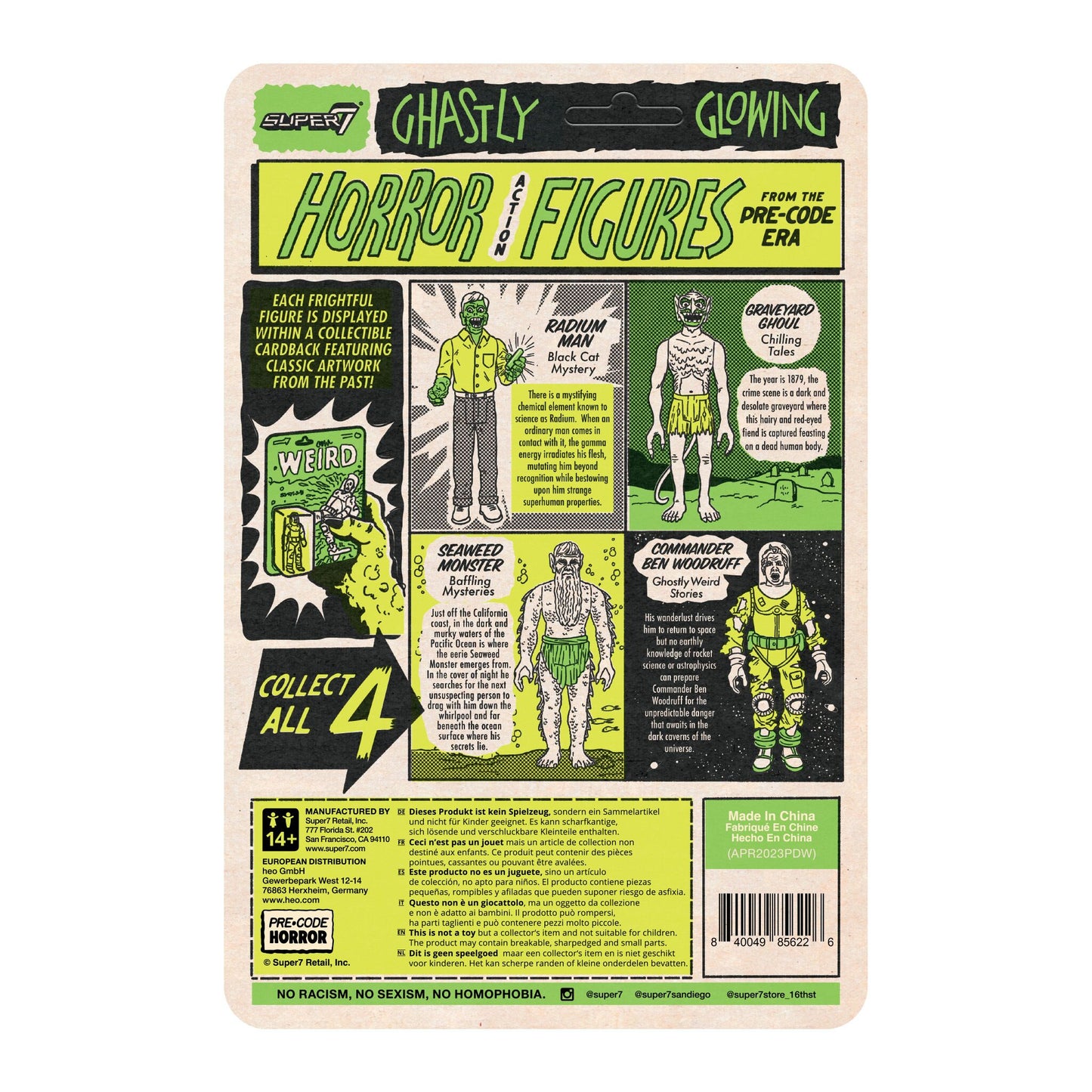 Super7 - PRE-CODE HORROR REACTION W3 - GHOSTLY WEIRD STORIES - COMMANDER BEN WOODRUFF(GLOW)
