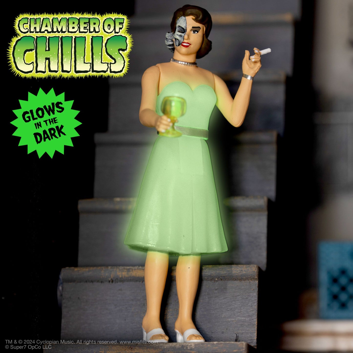 Super7 - PRE-CODE HORROR REACTION FIGURES WAVE 04 - CHAMBER OF CHILLS 19 - DEAD DARLING (GLOW)