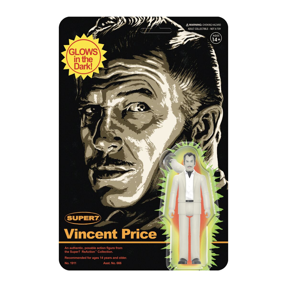 Super7 - VINCENT PRICE REACTION FIGURES - VINCENT PRICE (MONSTER GLOW)
