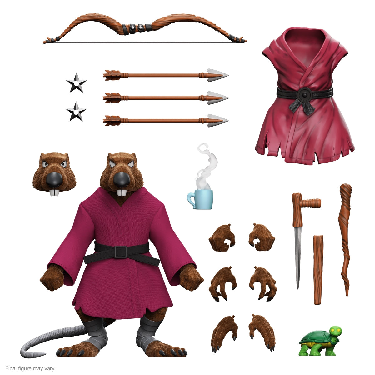 Super7 - TEENAGE MUTANT NINJA TURTLES ULTIMATES! WAVE 9 - SPLINTER (FLOCKED)