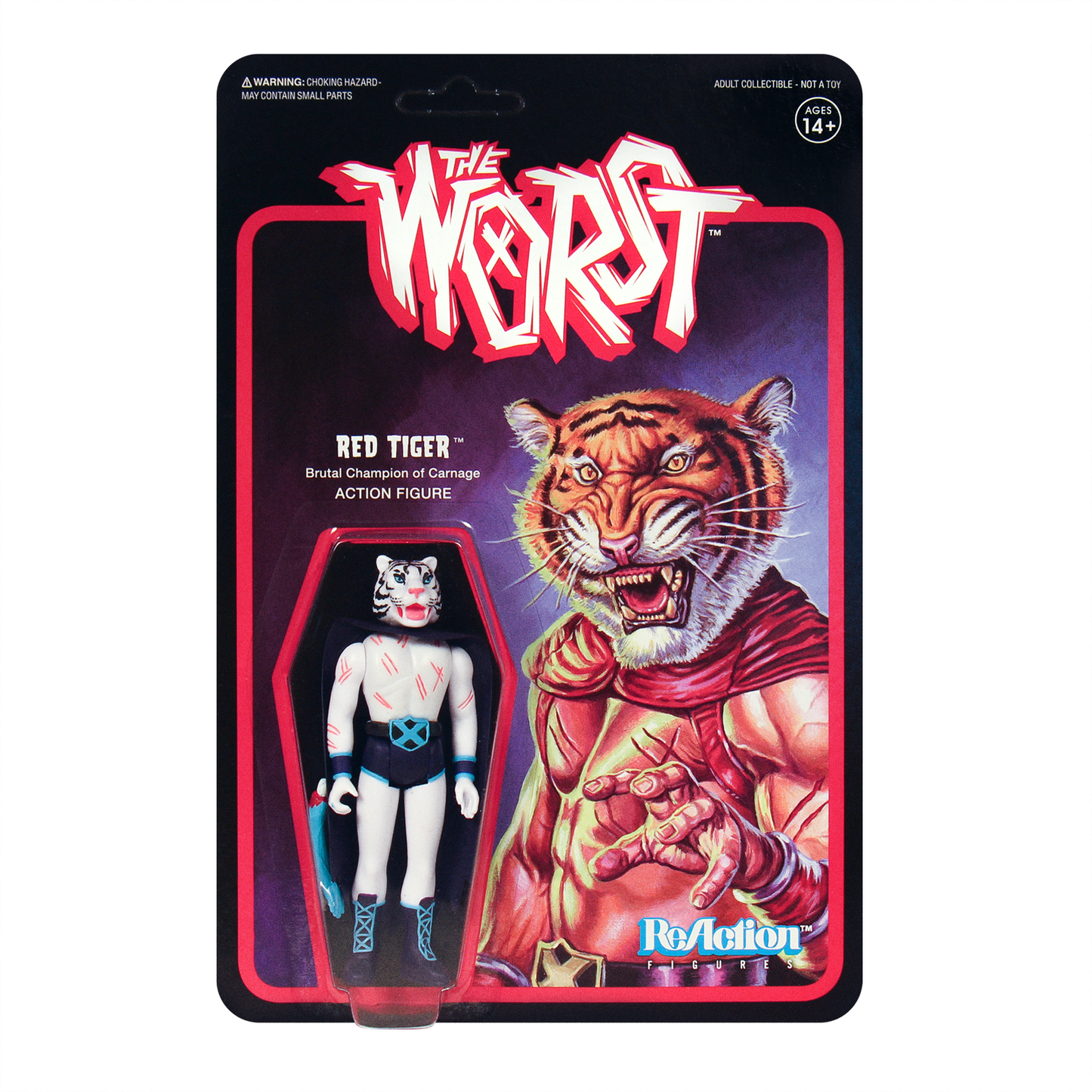 Super7 - THE WORST REACTION FIGURE - RED TIGER (COLOR 2)