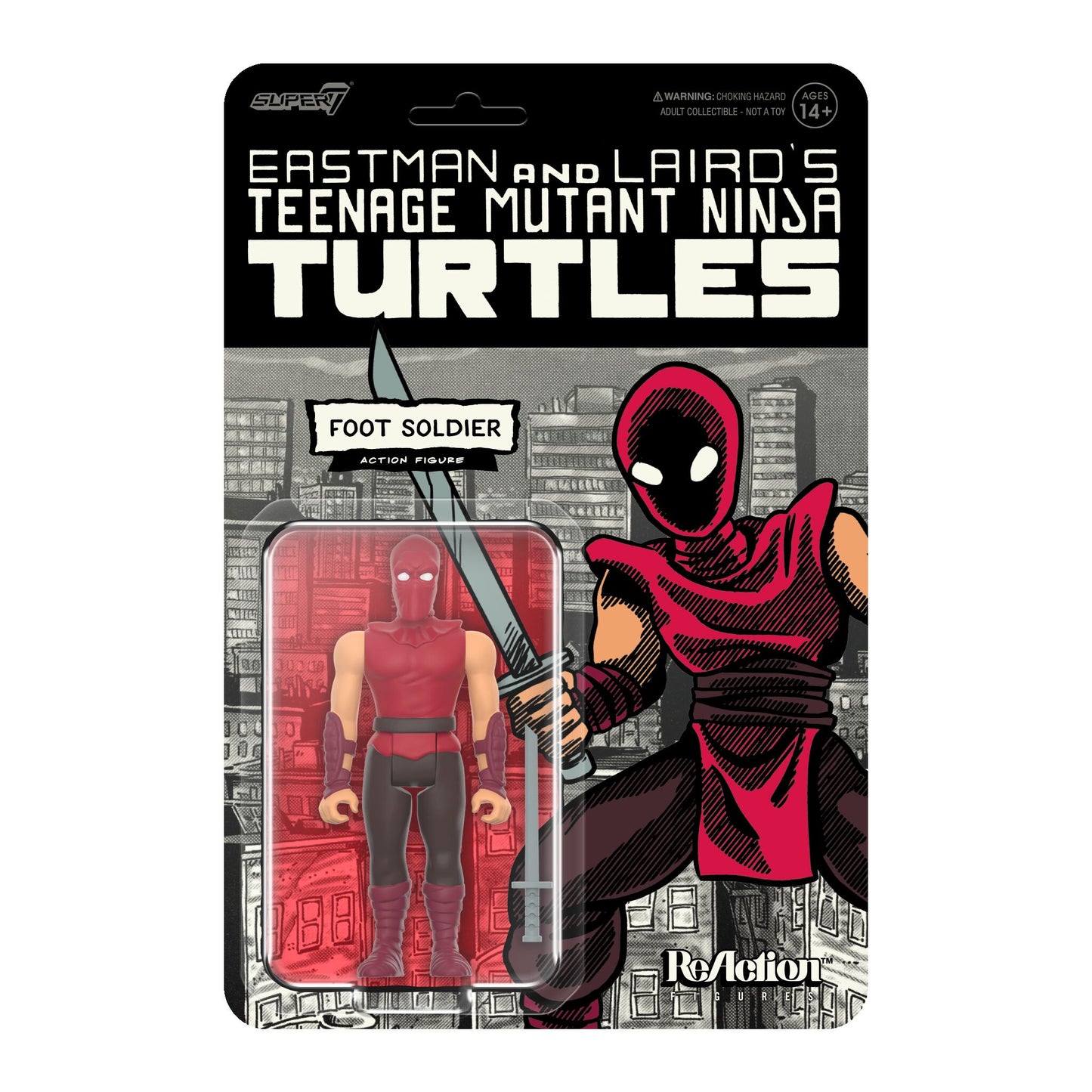 Super7 - TEENAGE MUTANT NINJA TURTLES REACTION FIGURES WAVE 11 - FOOT SOLDIER (COMIC COLOR)