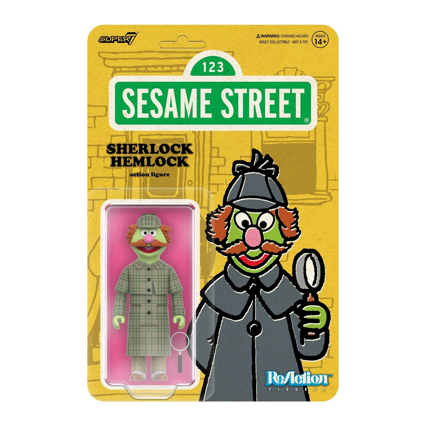 Super7 - SESAME STREET REACTION FIGURES WAVE 03 - SHERLOCK HEMLOCK