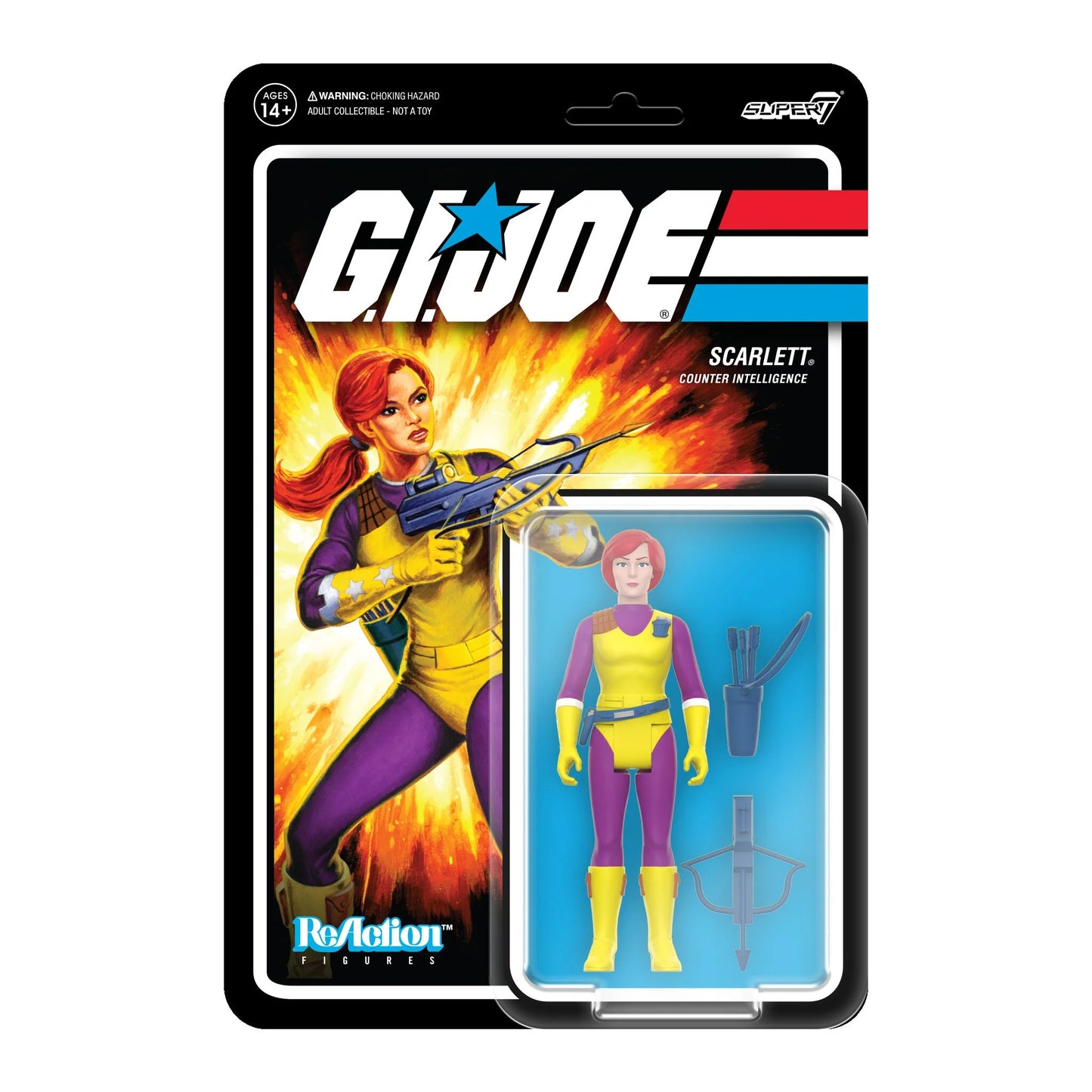 Super7 - G.I. JOE REACTION FIGURES - SCARLETT (DIC PURPLE)
