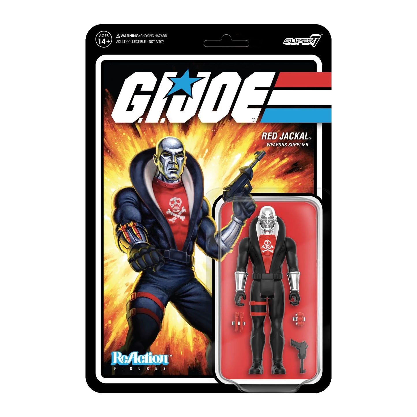 Super7 - G.I. JOE REACTION FIGURES W8 - RED JACKAL (VAC METAL)