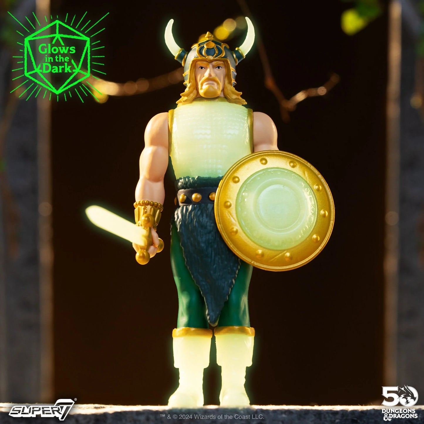 Super7 - DUNGEONS AND DRAGONS REACTION FIGURES WAVE 04 - RED BOX FIGHTER (GLOW)