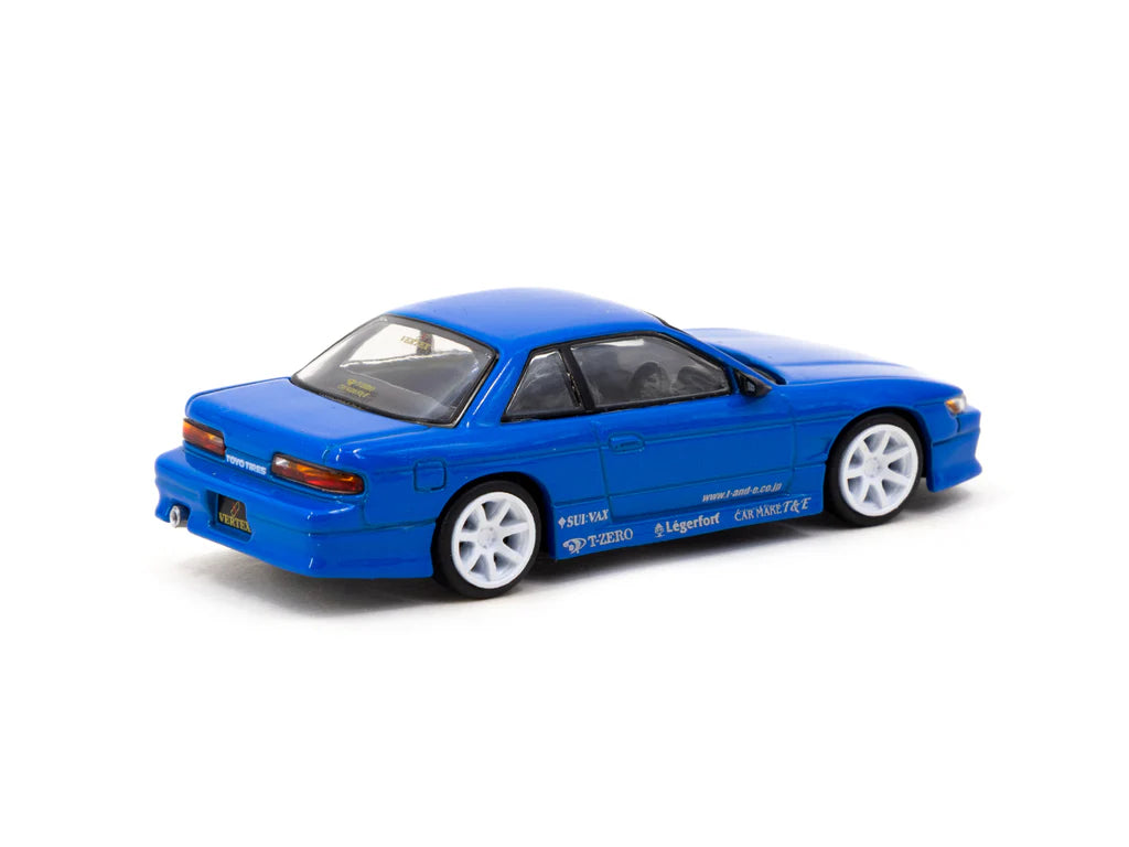Tarmac Works Global 64 - VERTEX Nissan Silvia S13 Toyo Tires Blue scale 1:64